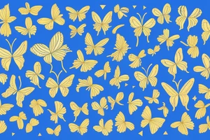 Blue white kintsugi butterfly lined with gold tattoo idea