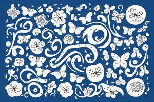 Vase butterfly blue white kintsugi tattoo idea