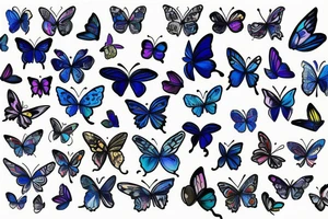 Butterfly ming vase broken wing blue white gold tattoo idea