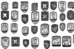 Military dog tags in a family tree tattoo idea