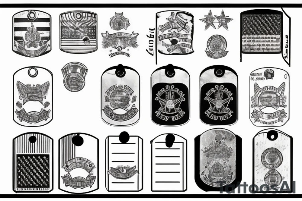 Military dog tags tattoo idea