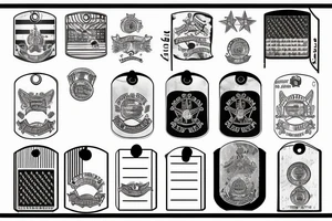 Military dog tags tattoo idea