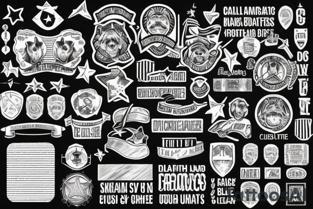 Military dog tags tattoo idea