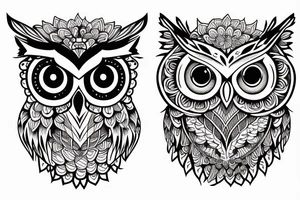 Quote "choose courage over comfort..." with line drawing of owl tattoo idea