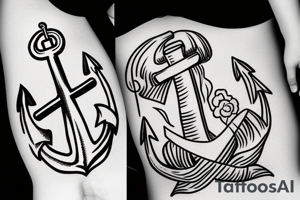 anchor with an italian theme tattoo idea