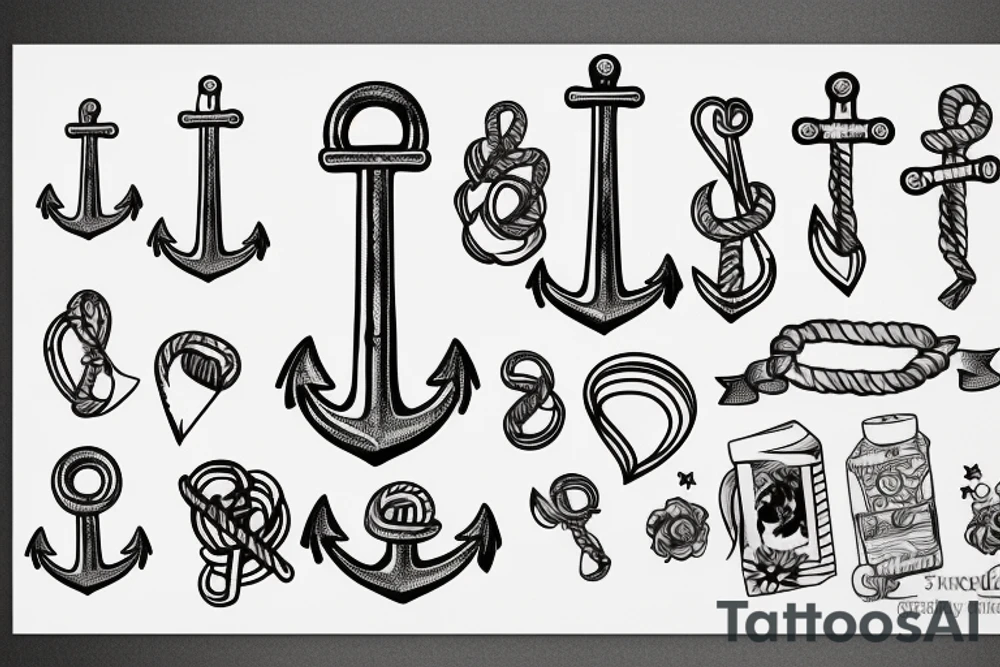 anchor with an italian theme tattoo idea