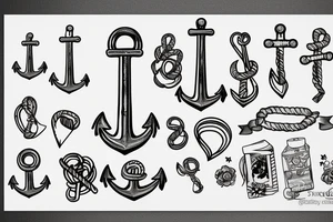 anchor with an italian theme tattoo idea
