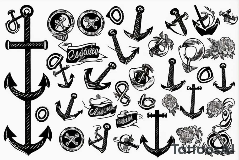 anchor with an italian theme tattoo idea