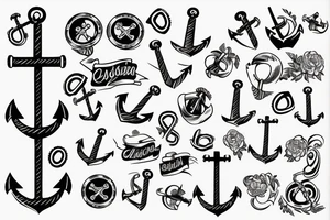 anchor with an italian theme tattoo idea