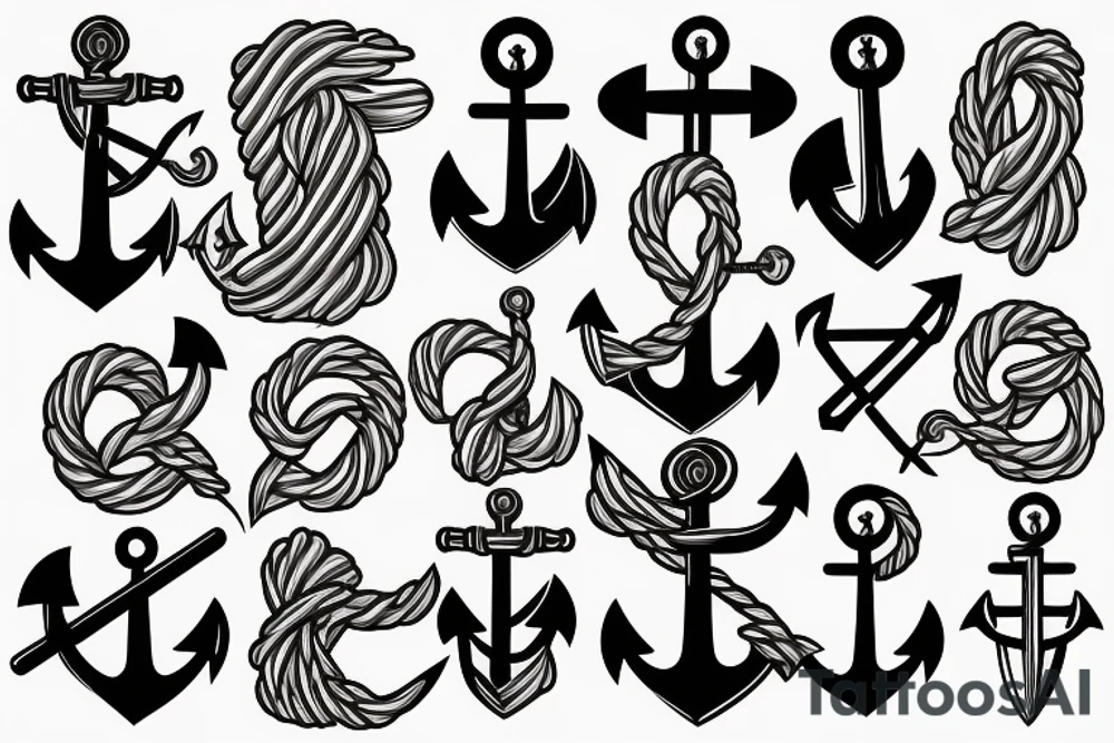 anchor with an italian theme tattoo idea