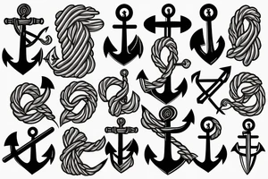 anchor with an italian theme tattoo idea