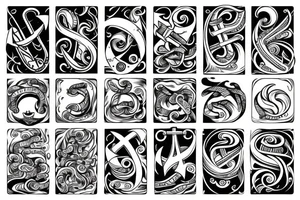 an anchor with waves around it tattoo idea