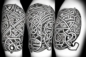 an anchor with waves around it tattoo idea