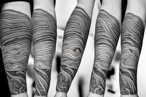an anchor with waves around it tattoo idea