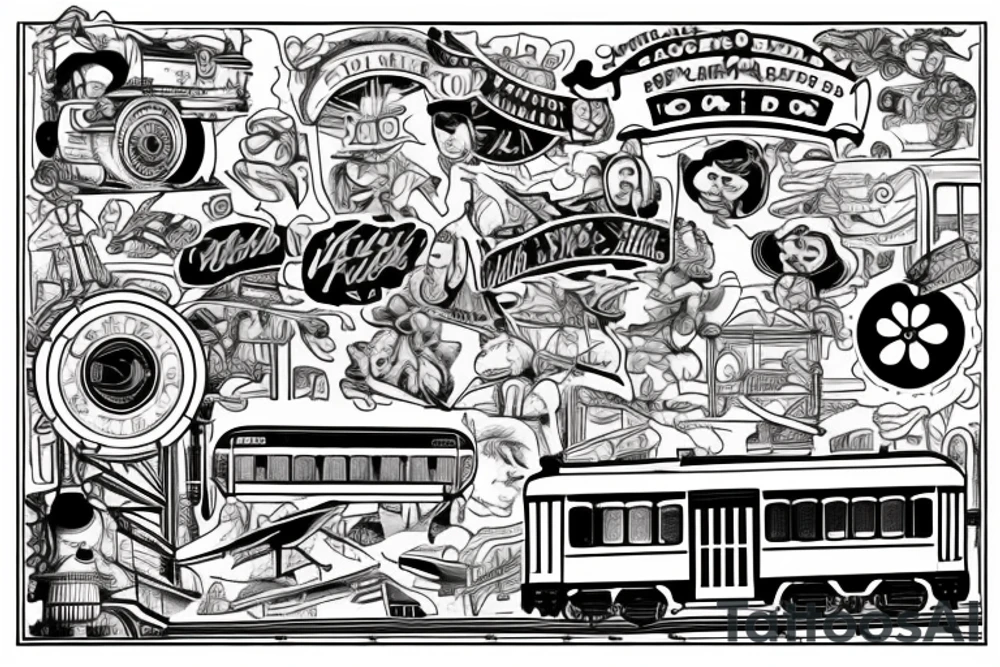taking acid on a train and looking out the windows like im in a 1950s movie tattoo idea