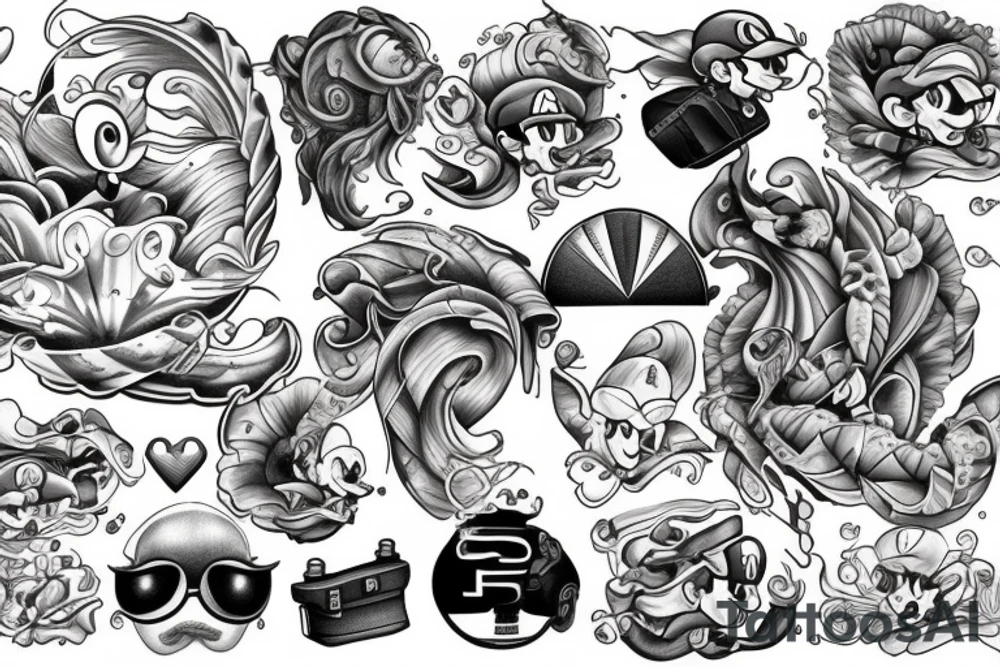 waves tattoo idea