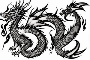 dragon breathing fire tattoo idea