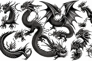 dragon breathing fire tattoo idea