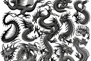 dragon breathing fire tattoo idea