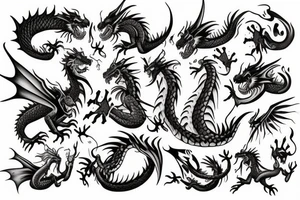 dragon breathing fire tattoo idea