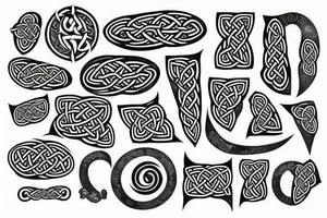 Celtic runes back tattoo idea