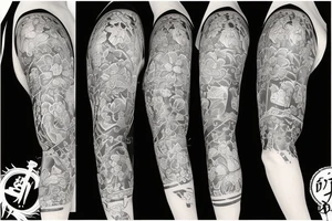 Japanese piony arm tattoo tattoo idea