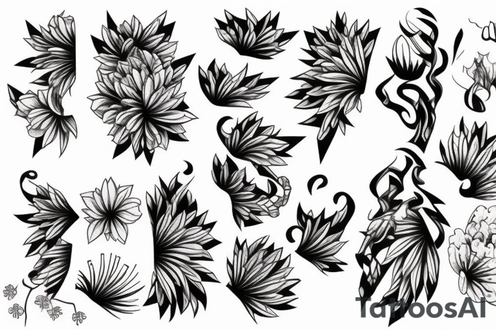 Japanese piony arm tattoo tattoo idea