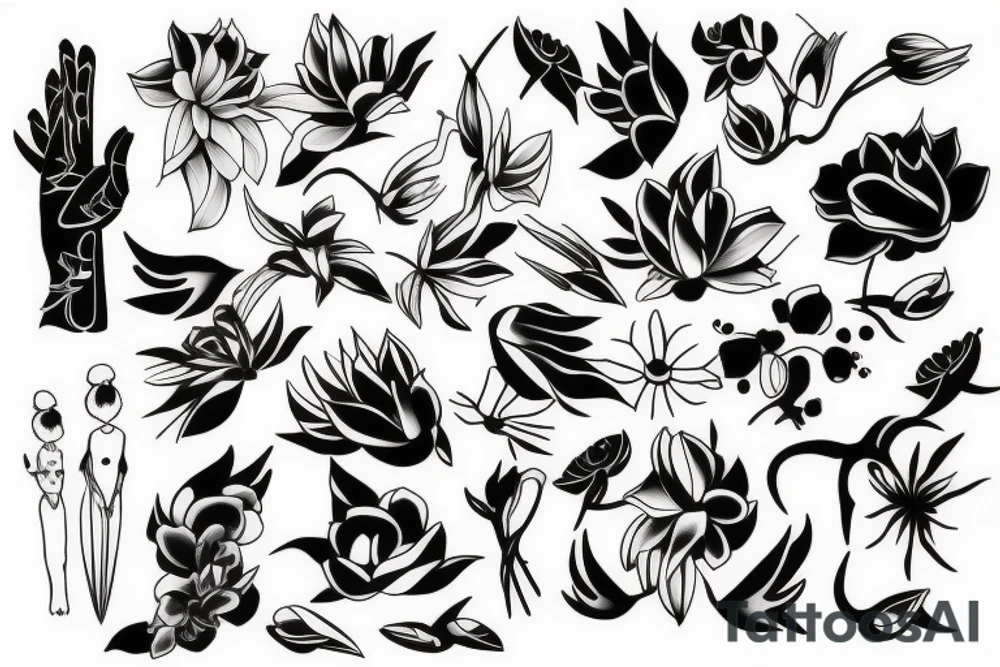 Japanese piony arm tattoo tattoo idea