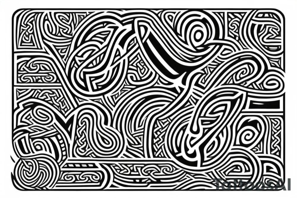 Viking patterns tattoo idea
