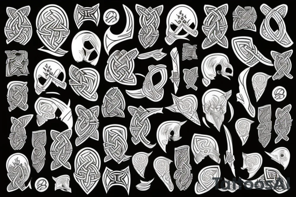 Viking patterns tattoo idea