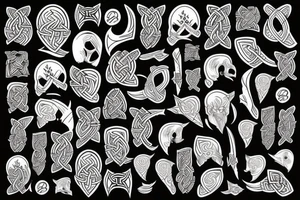 Viking patterns tattoo idea