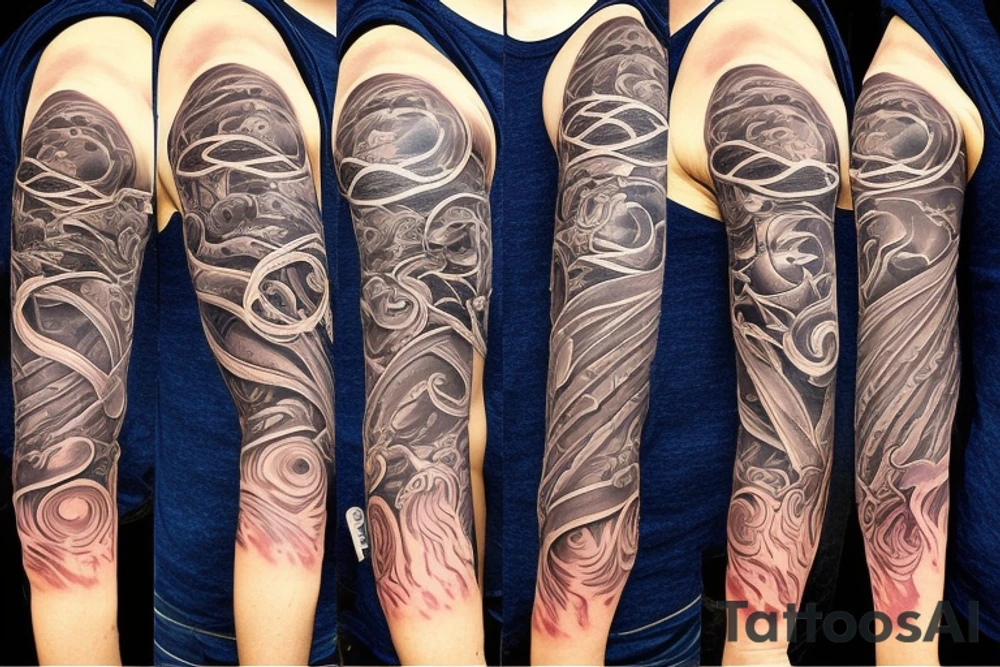 Large space ship tattoo idea
