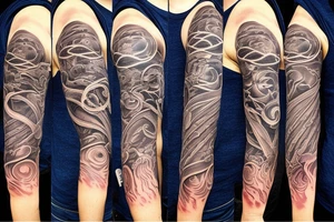 Large space ship tattoo idea