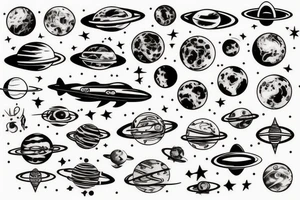 Large space ship tattoo idea