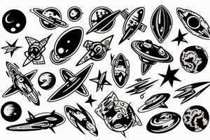 Space battle tattoo idea