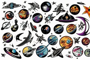 Space battle tattoo idea
