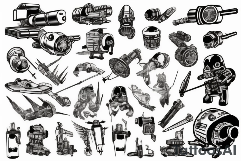 Laser cannon tattoo idea