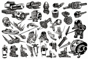 Laser cannon tattoo idea