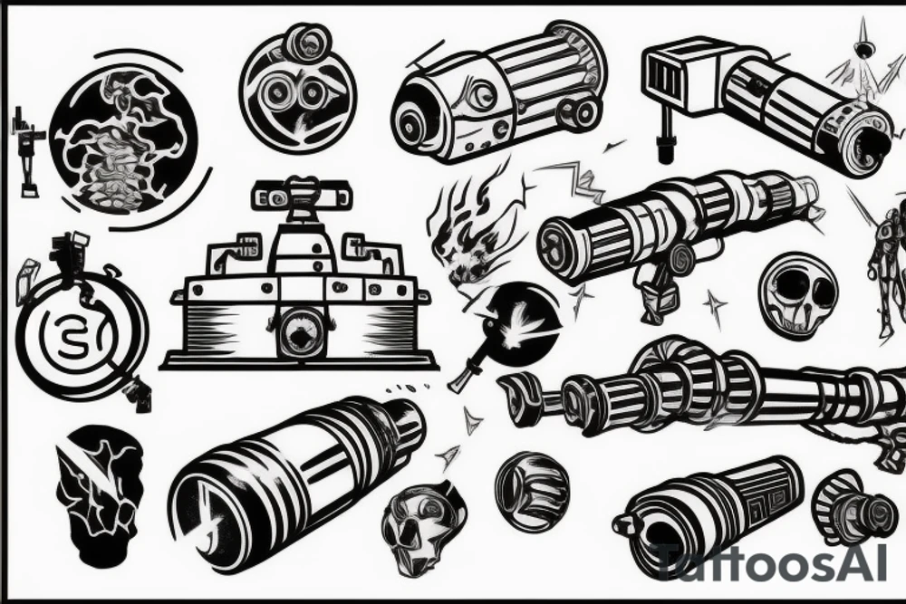 Laser cannon tattoo idea