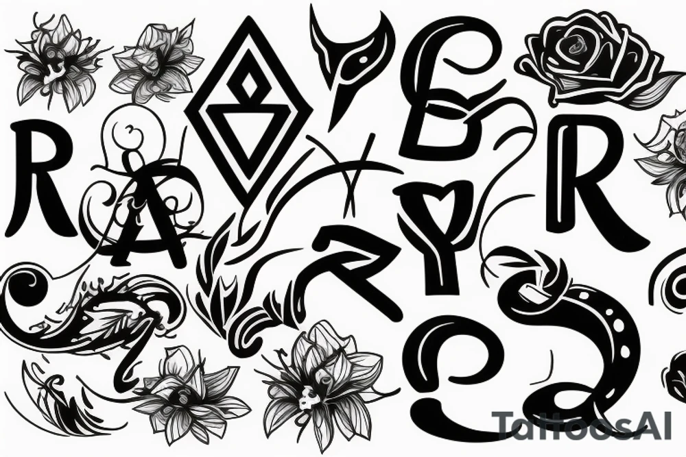 Letter R tattoo idea