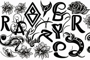 Letter R tattoo idea