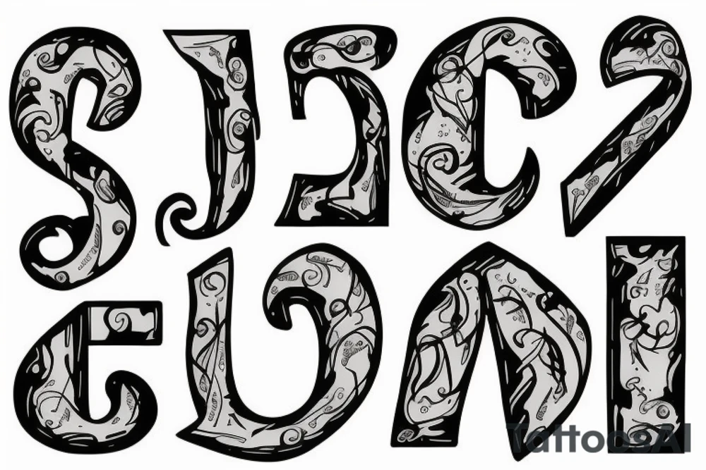 Letter R tattoo idea