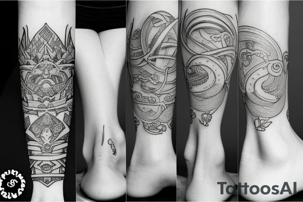 tattoo is used  for covering a scar on ankle tattoo idea