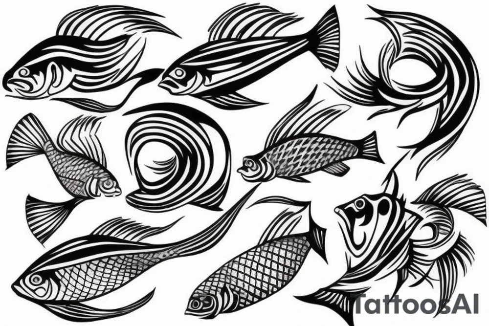 tattoo is used  for covering a scar on ankle.  fish bone tattoo idea