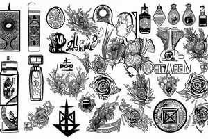 outline of israel and jordan tattoo idea