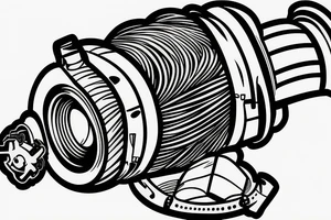RB211 jet engine with top gun and given to fly tattoo idea