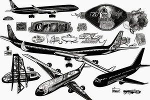 Boeing 757 tattoo idea