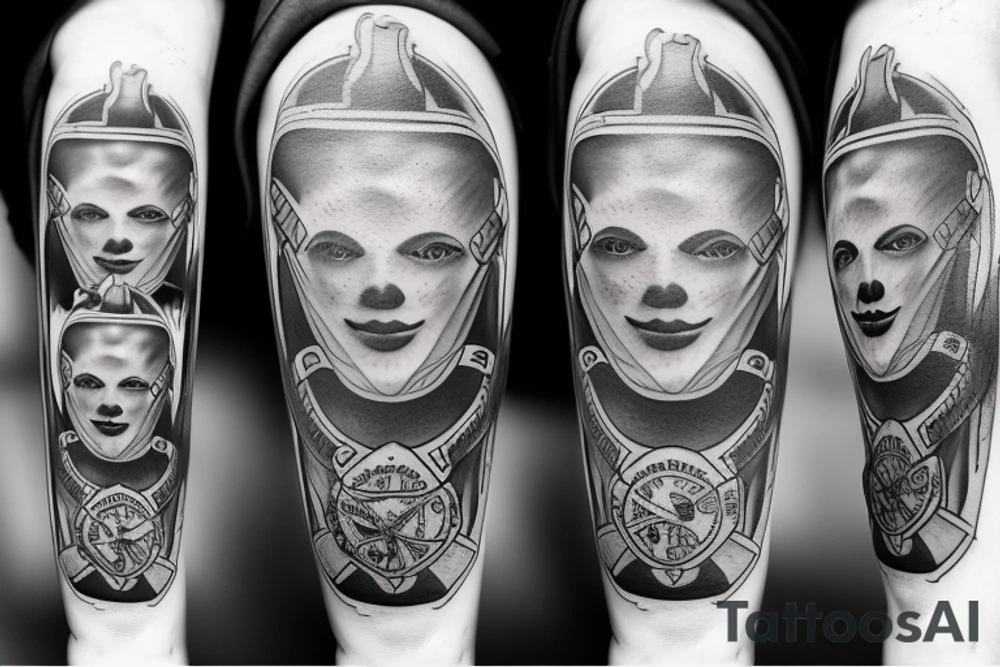 Christian locksmith Firefighter tattoo idea