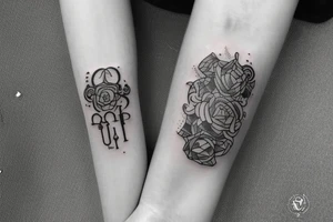 Arm band with Lock and key tattoo idea