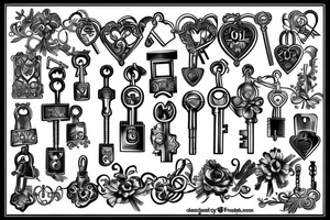 Lock and Key tattoo idea